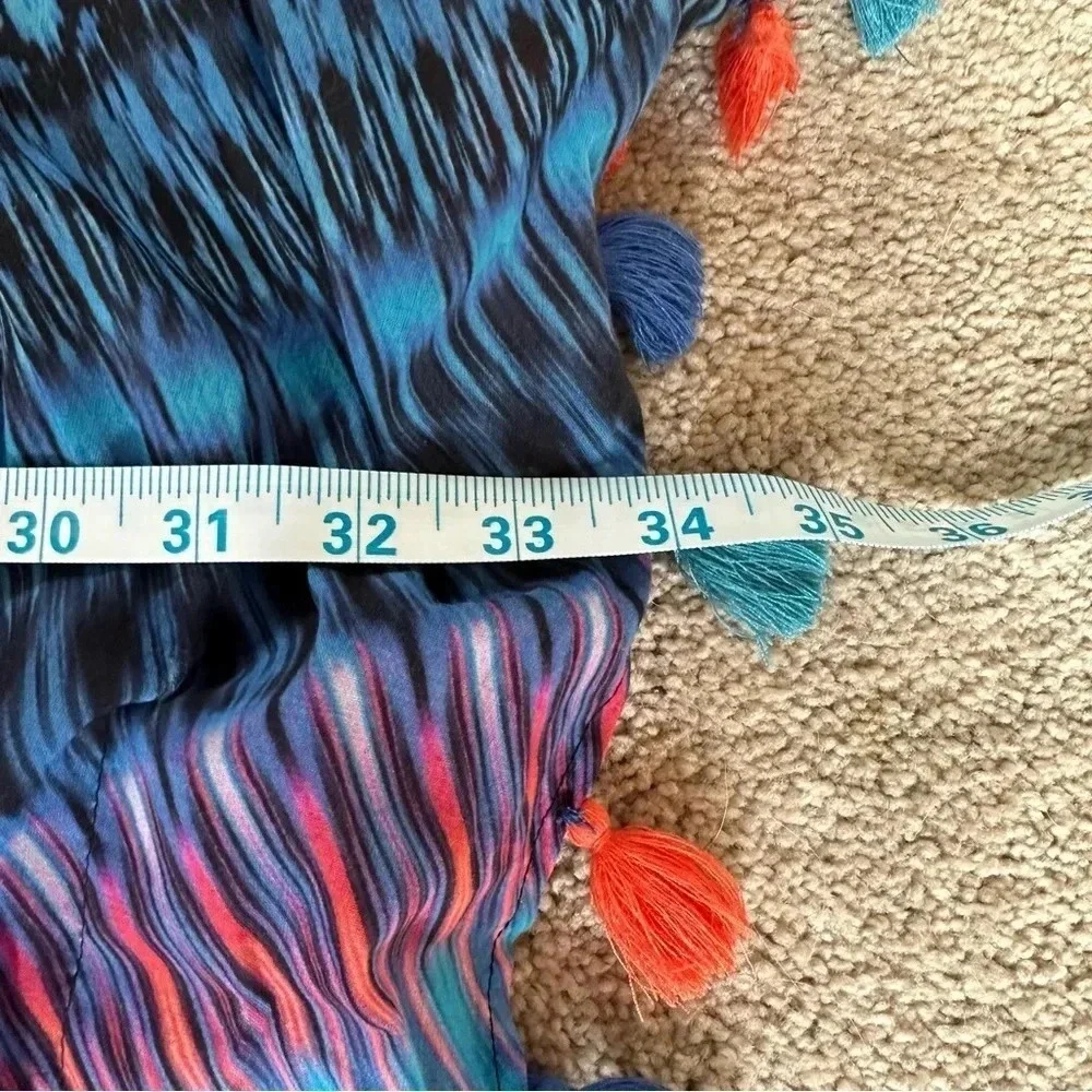 MIRACLESUIT Marrakech‎ Caftan Swim Coverup Multi Color Tassles Sz Large